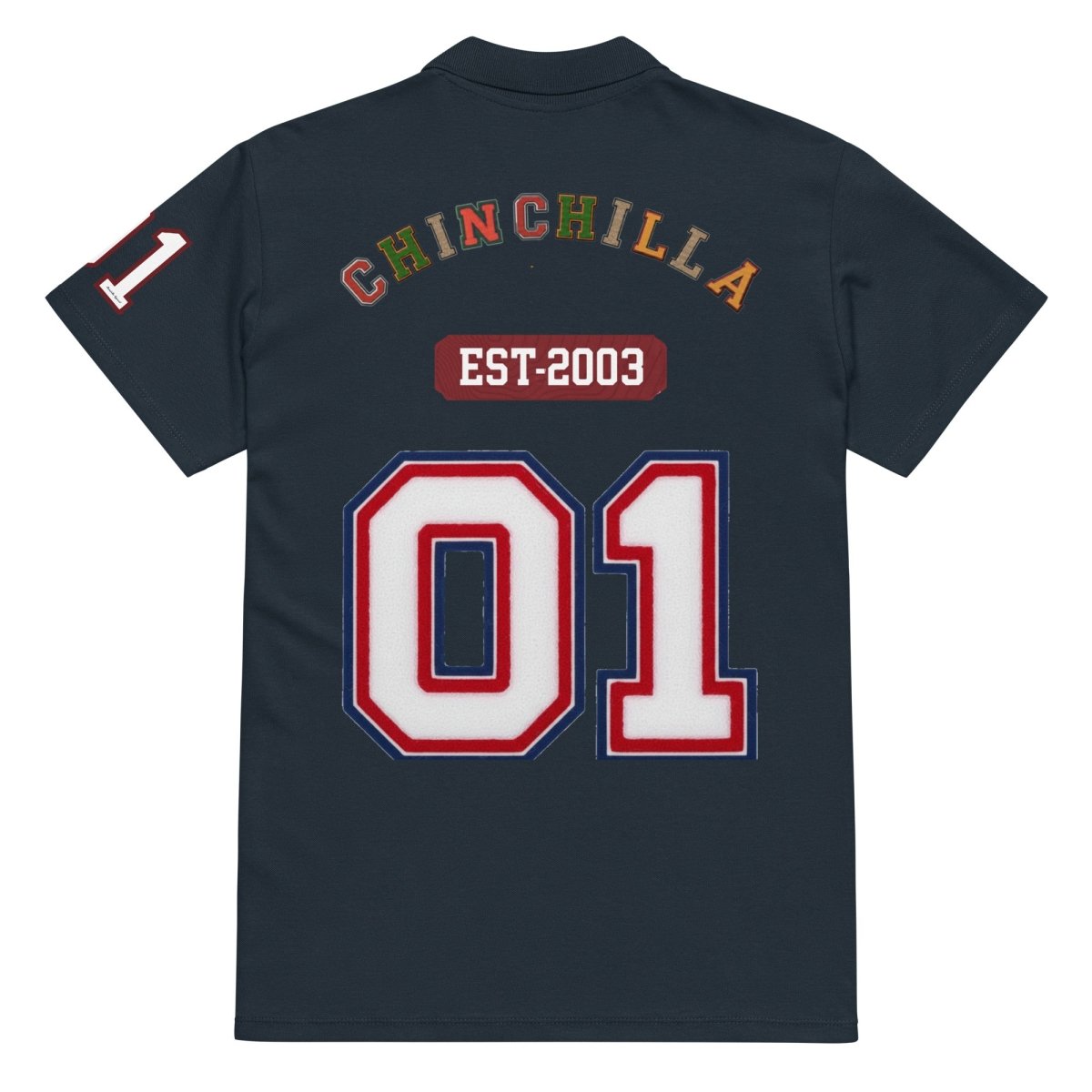 Chinchilla Varsity Unisex Pique Polo Shirt - Chinchilla Choons